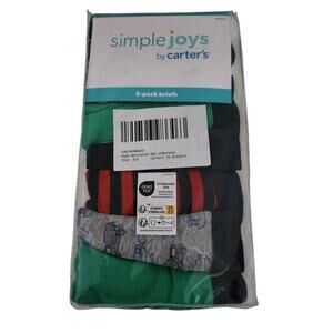 4/5 New Carter's 8 pack cotton briefs